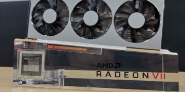 AMD Radeon VII propped