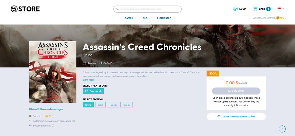 Assassin’s Creed® Chronicles China Free
