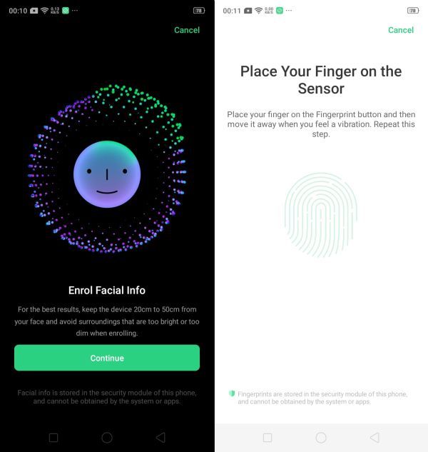Realme 3 Face Fingerprint unlock