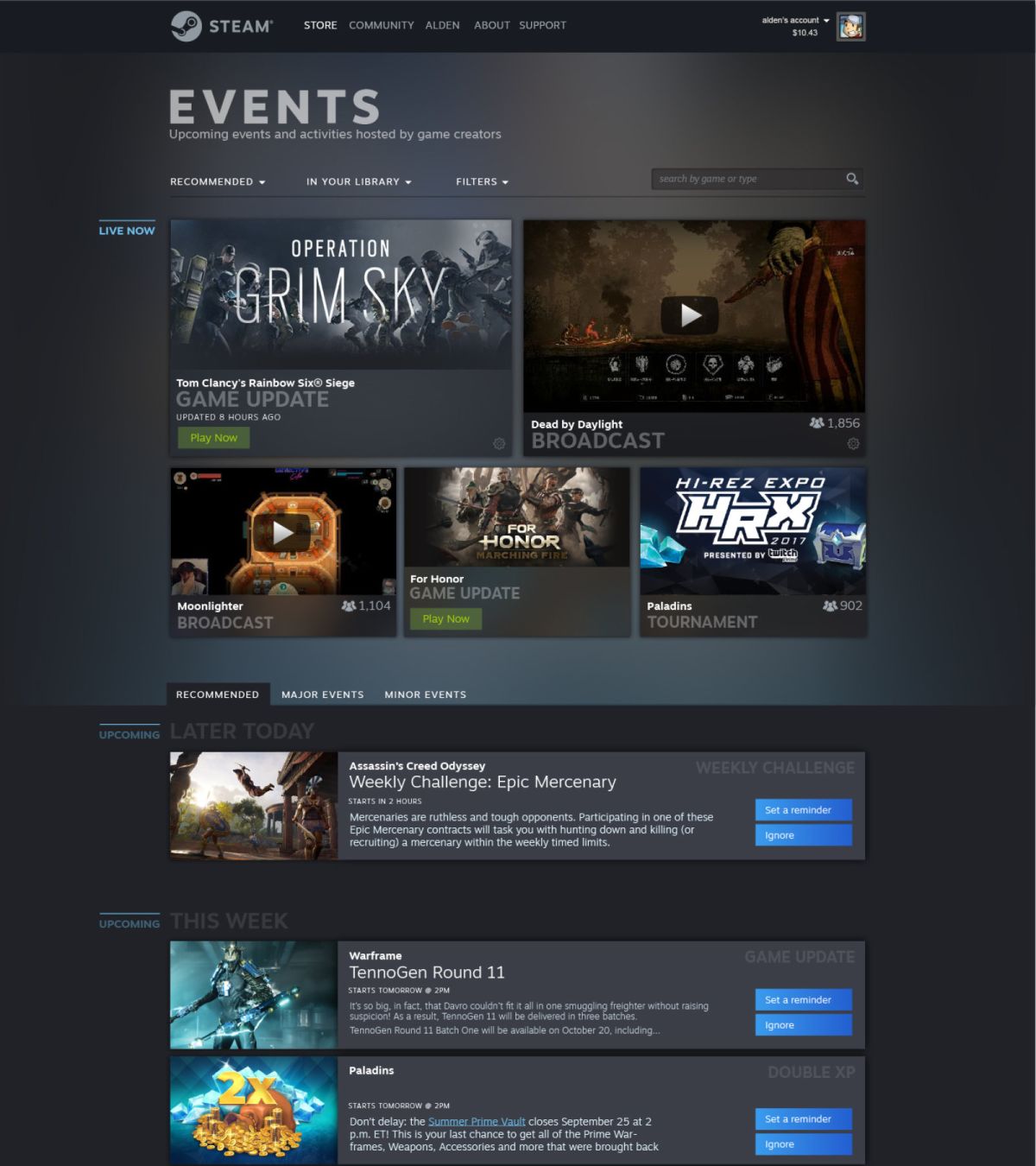 Steam Events