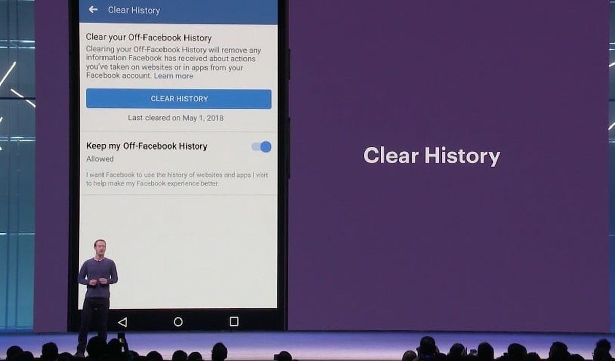 facebook clear history showcase
