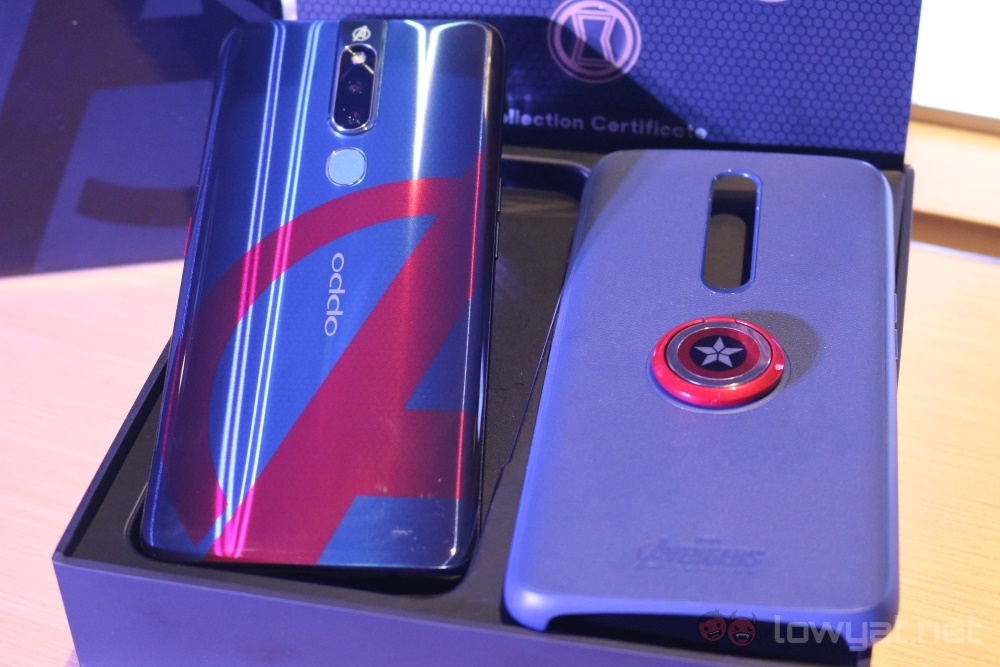 OPPO F11 Pro Avengers Edition with case