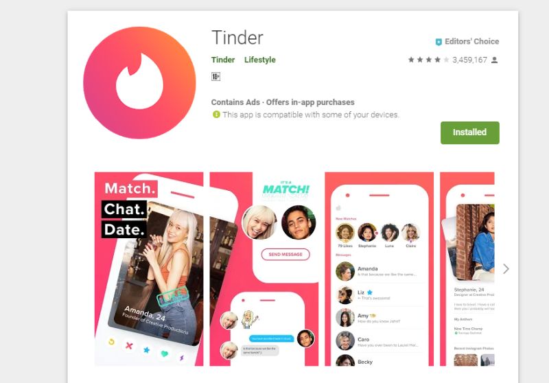 Tinder app store