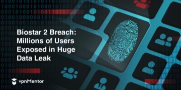 Biostar 2 fingerprint data breach vpnMentor