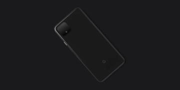 Google Pixel 4 black background