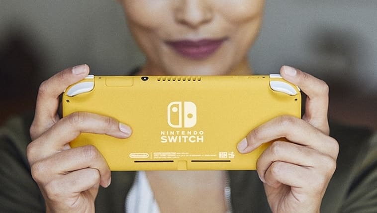Nintendo Switch Lite back held