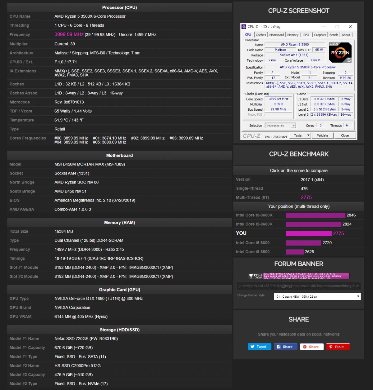 AMD Ryzen 5 3500X Scores Appear Online CPU Benchmarked Against Intel