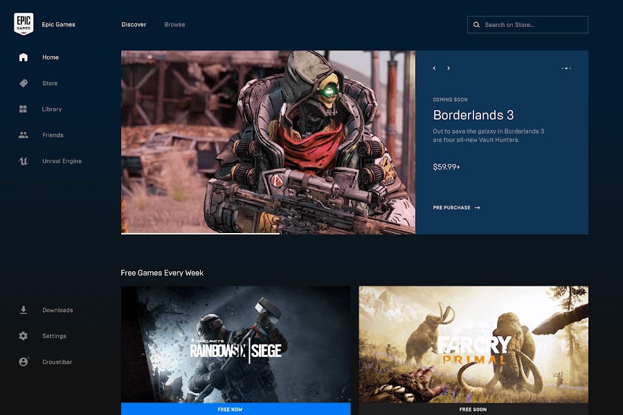 Updated Epic Games Launcher