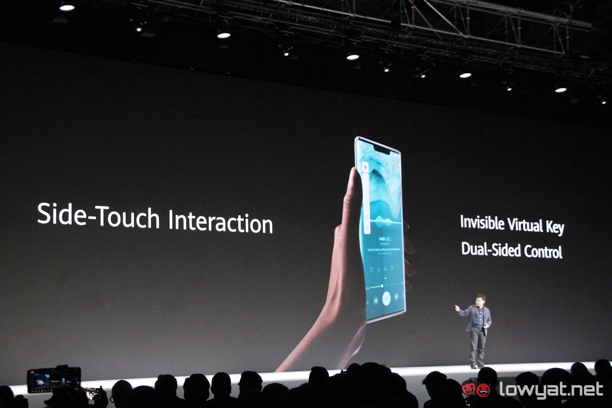 Huawei Mate 30 Series Side touch interaction