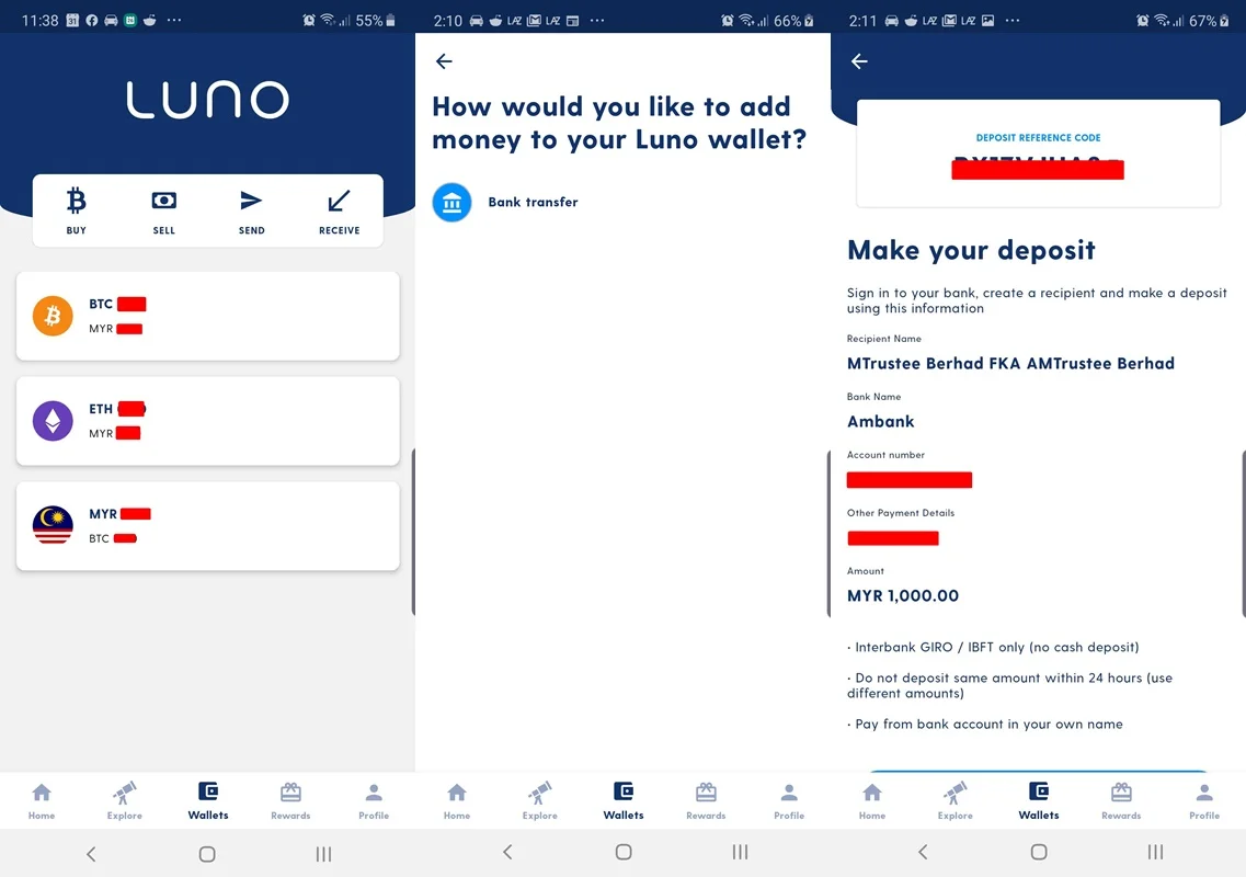 Luno app wallet purchasing
