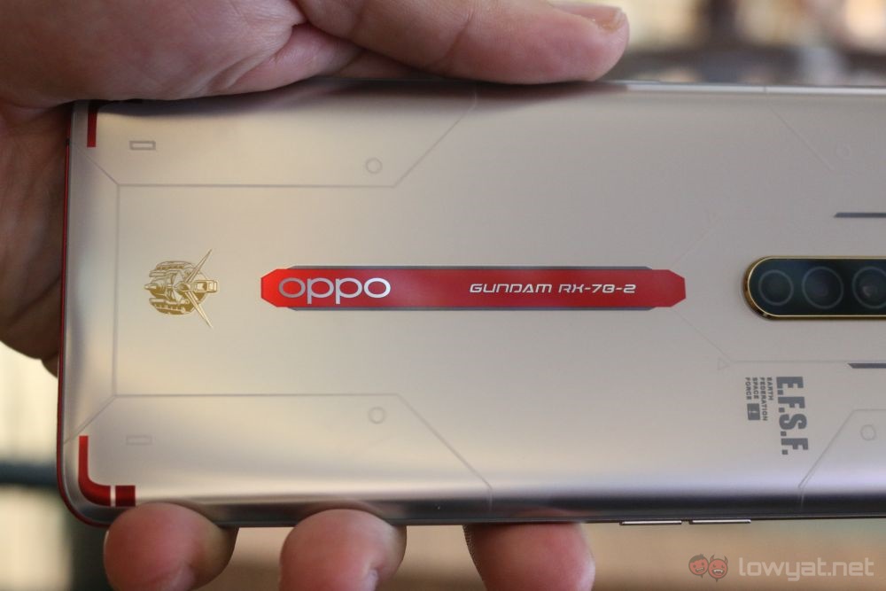 OPPO Reno Ace Gundam Edition branding