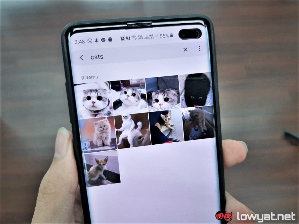 samsung s10 gallery search