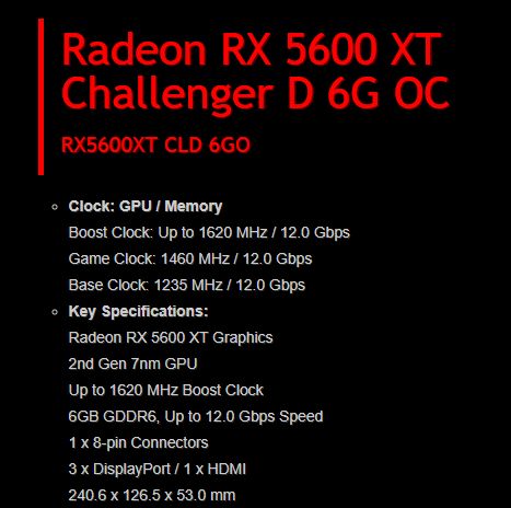 AMD Radeon RX 5600 XT specs 1