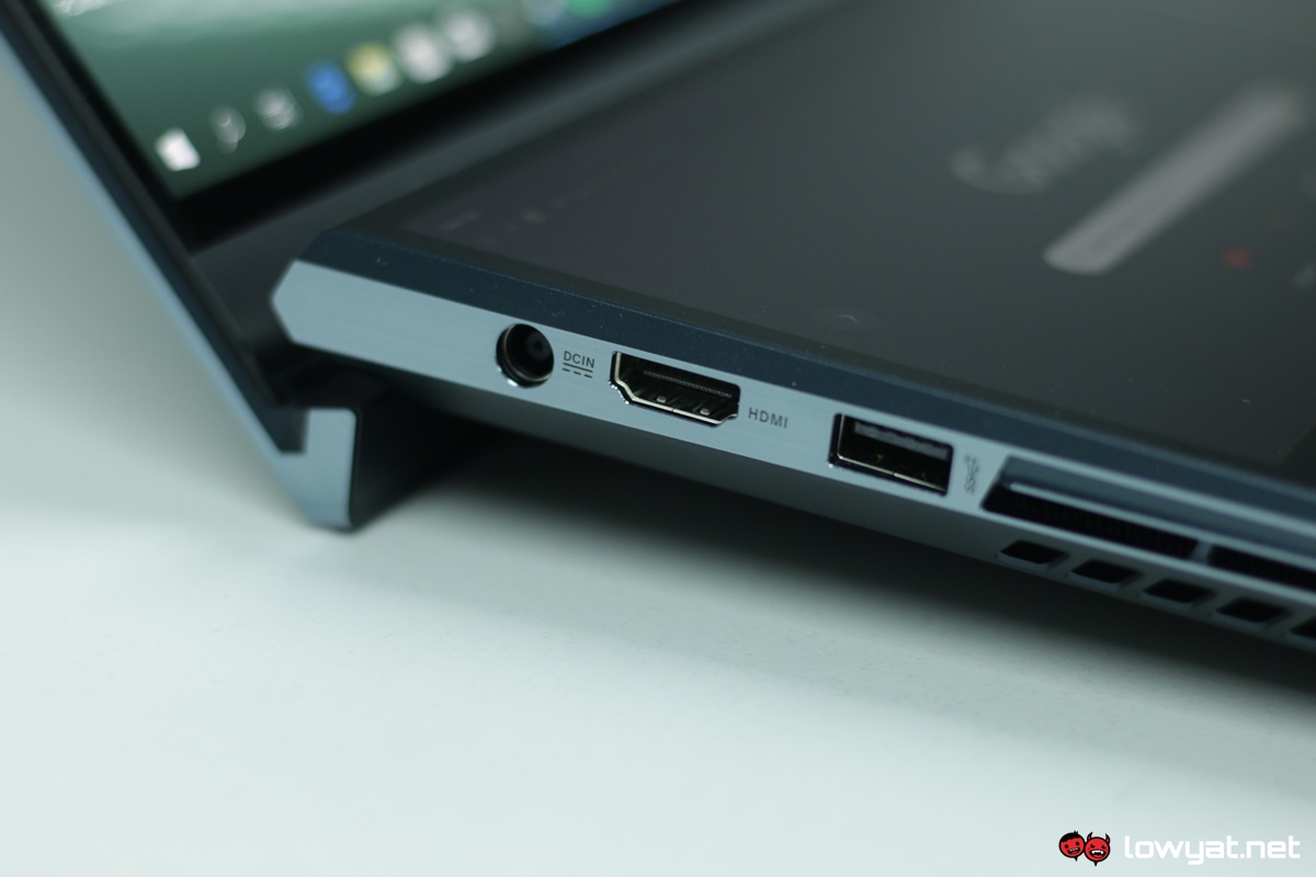 ASUS ZenBook Pro Duo ports left