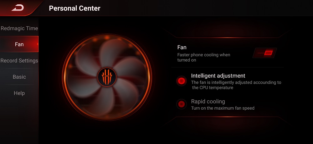 Nubia Red magic 3S Game Space fan