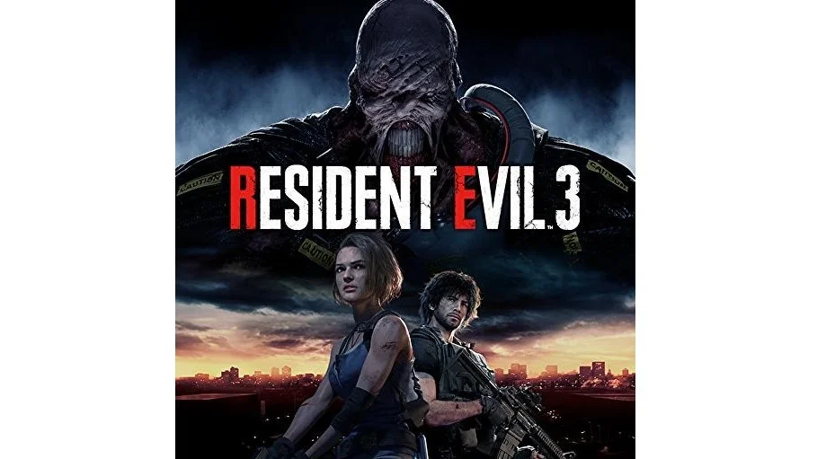 Resident Evil 3 remake cover art negative space