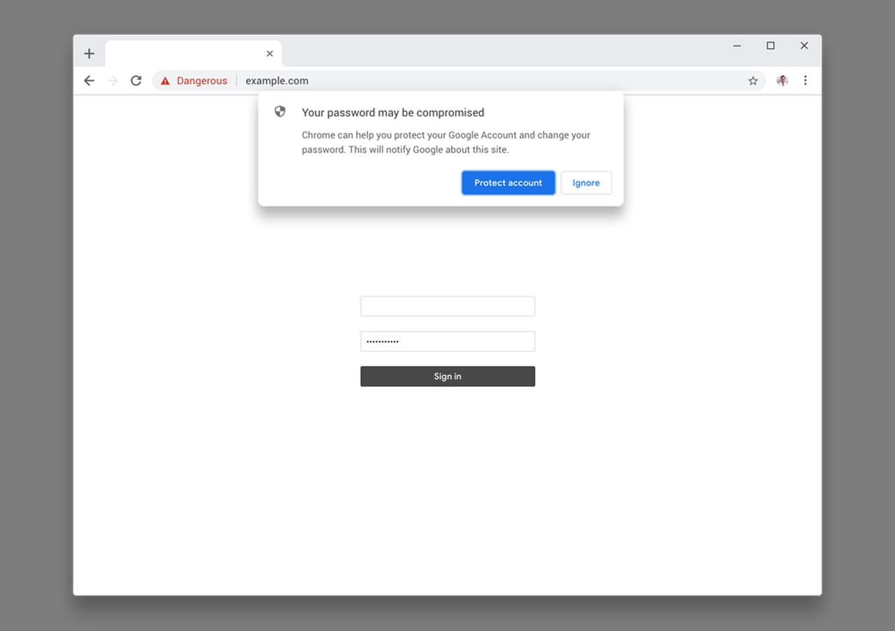 google chrome updates password security 1
