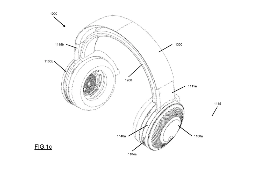 Dyson Headphone air purifier patent headpiece up