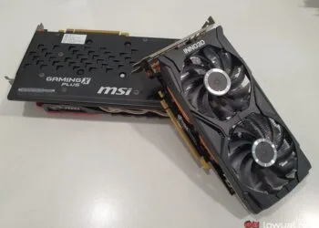 GeForce GTX 1660 Super (top) and GTX 1060 (bottom).