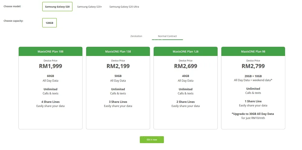 Maxis Samsung Galaxy S20