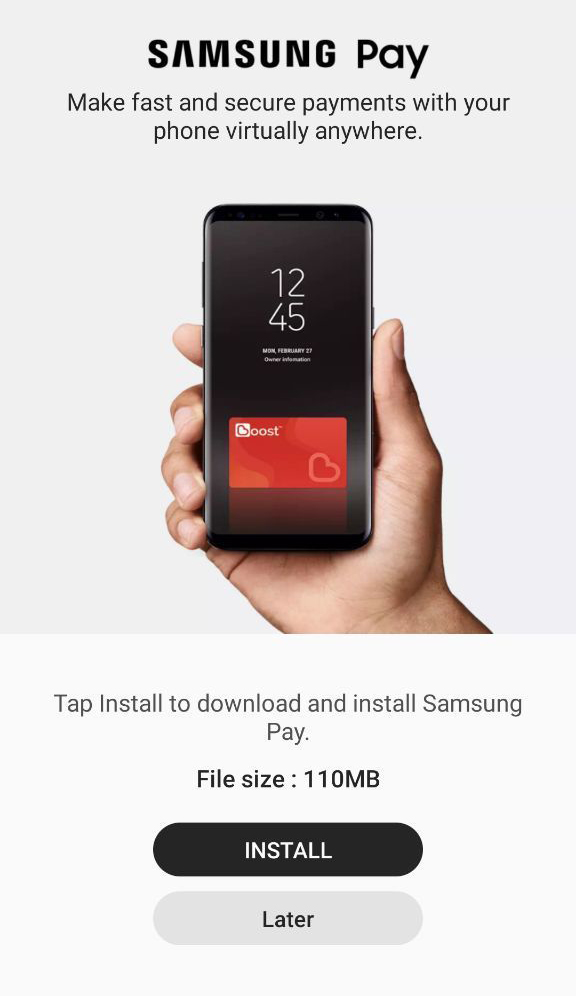 Boost Samsung Pay
