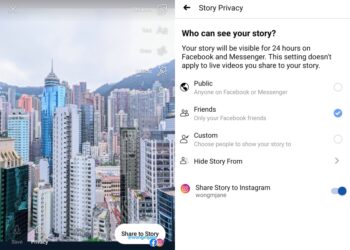 Facebook Instagram stories cross-post