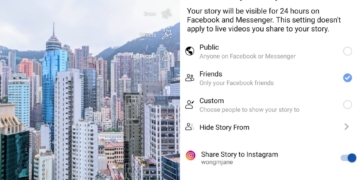 Facebook Instagram stories cross-post