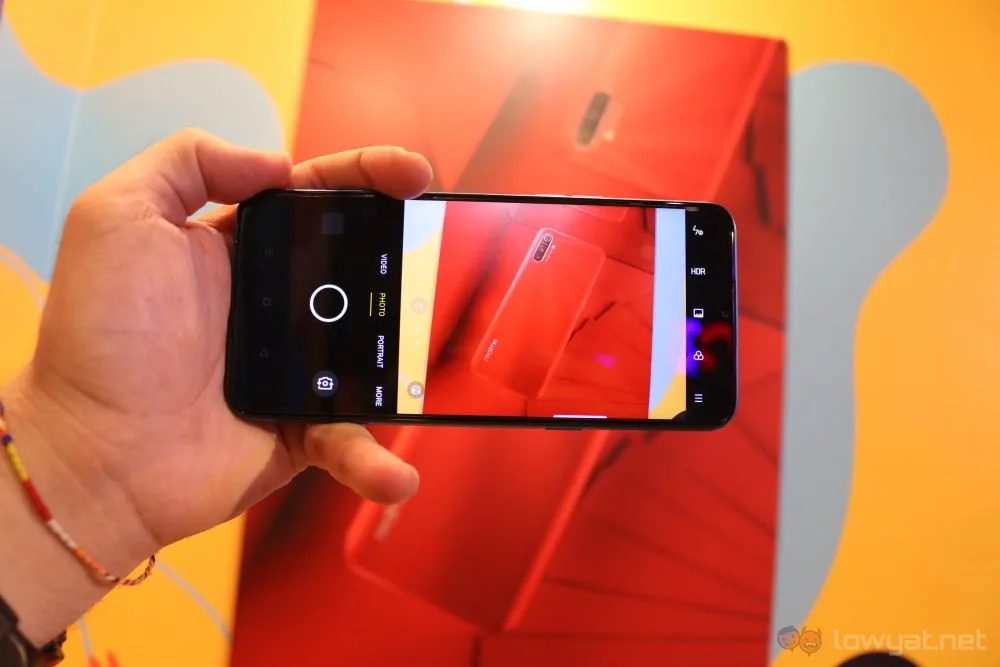 realme C3 camera UI