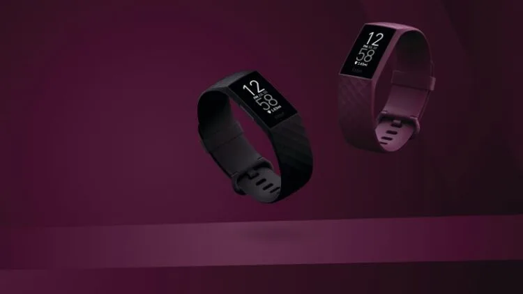 Product laydown photography for Fitbit Charge 4.