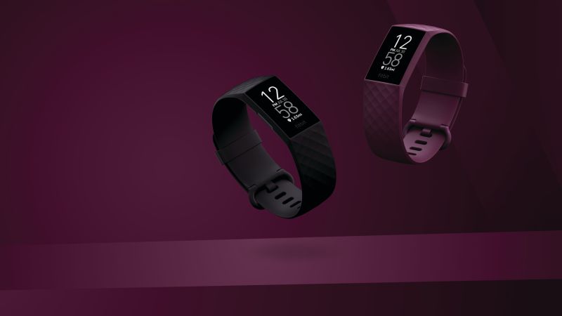 Product laydown photography for Fitbit Charge 4.