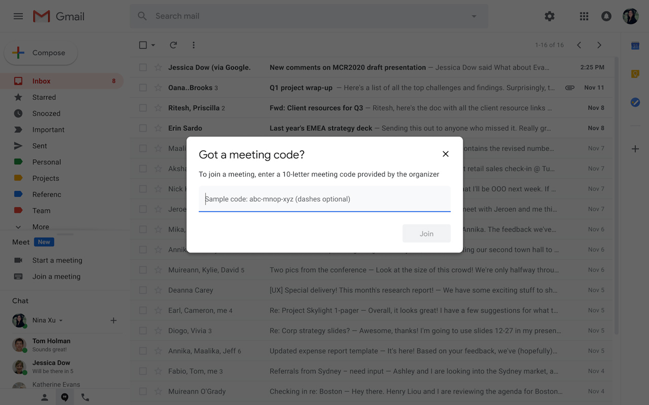 Google Meet Rolling Out Gmail 3