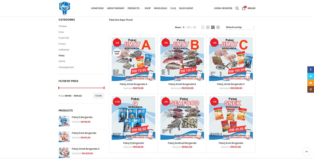 NEKMAT Biz website