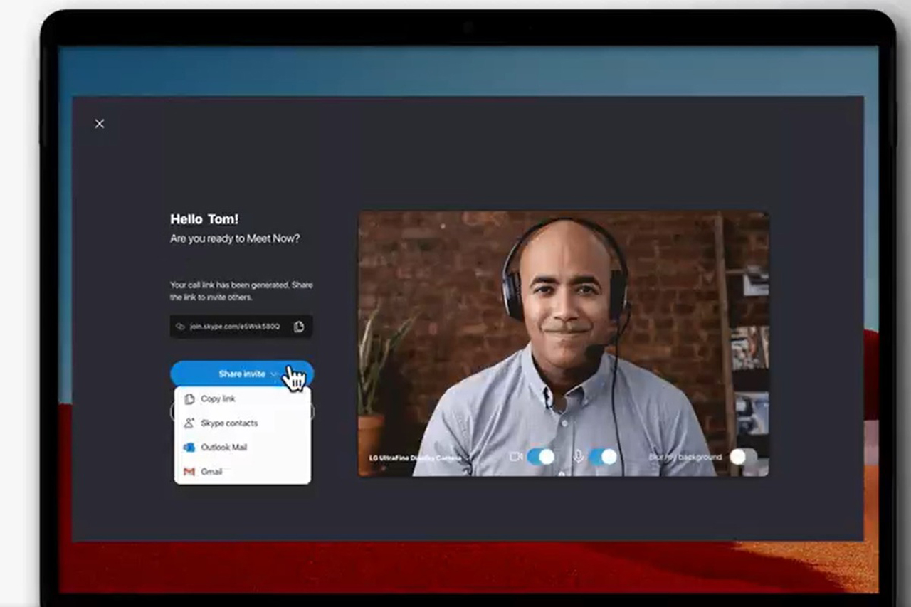Skype video chat