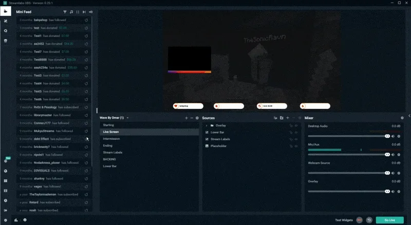 Streamlabs OBS UI