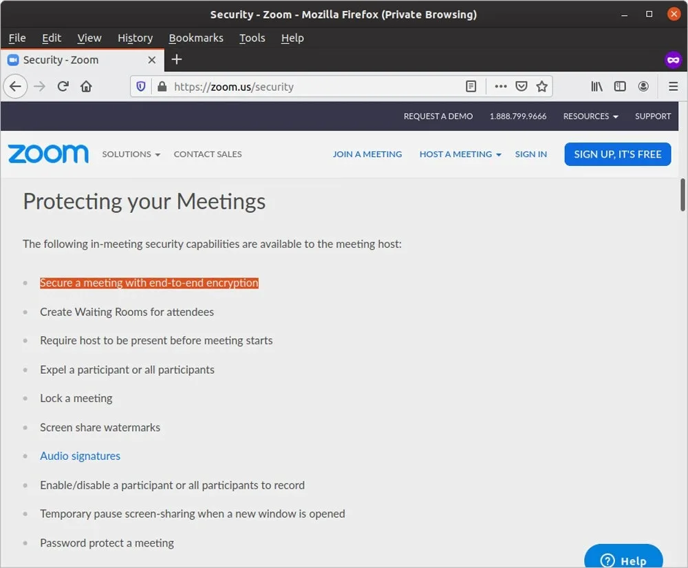 Zoom website screenshot The Intercept