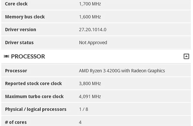 AMD Ryzen 3 4200G 3DMark