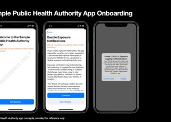 Apple Google Exposure Notification API sample
