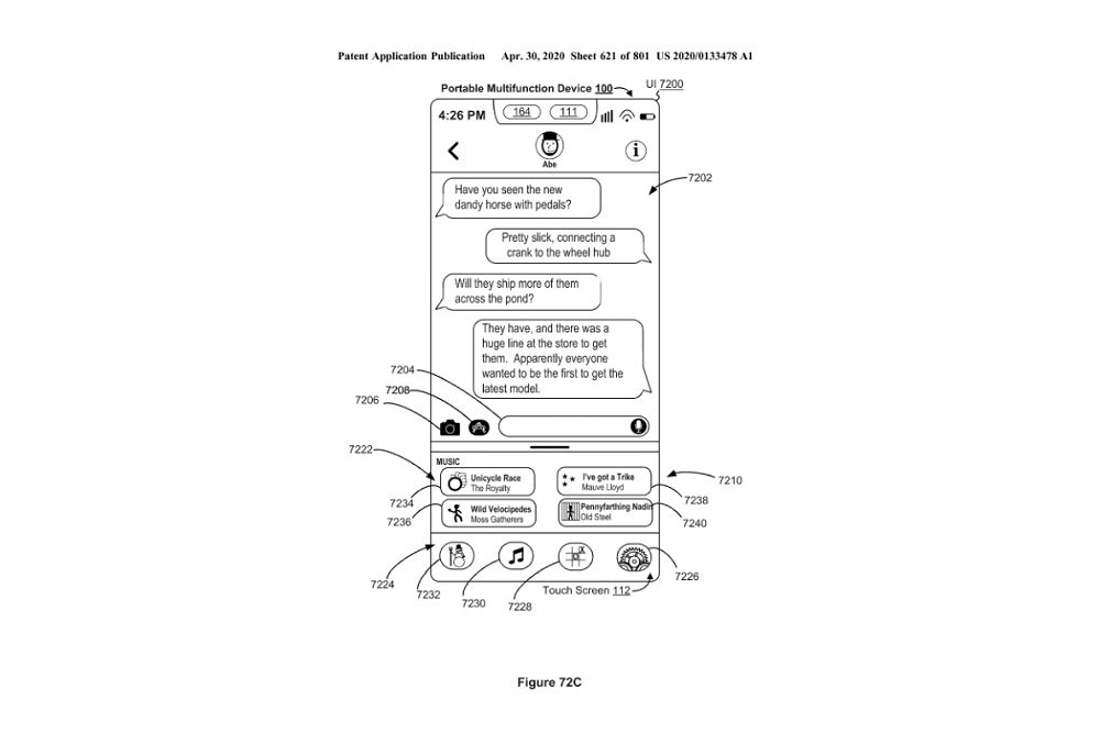 Apple patent Messages app launcher