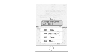 Apple patent Messages edit