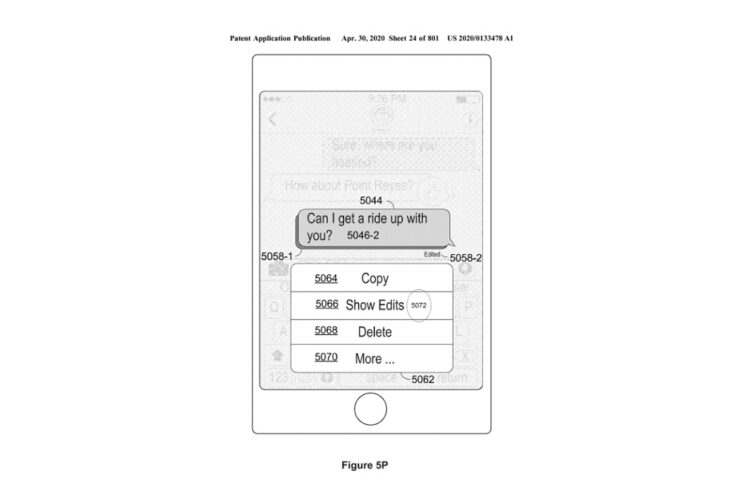 Apple patent Messages edit