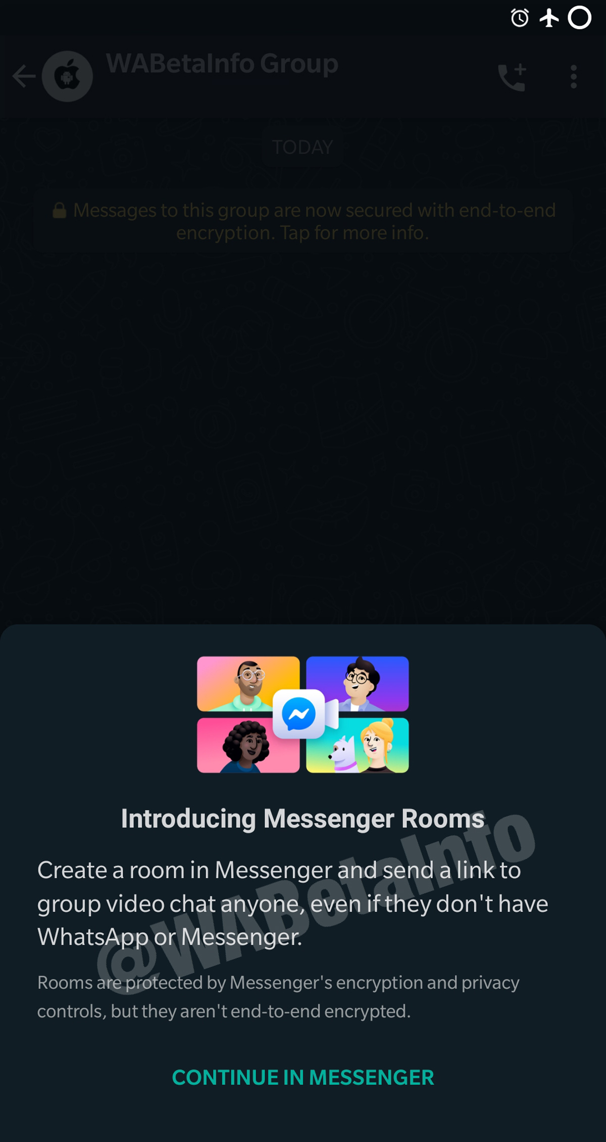Messenger Rooms Integrated In WhatsApp Beta 2