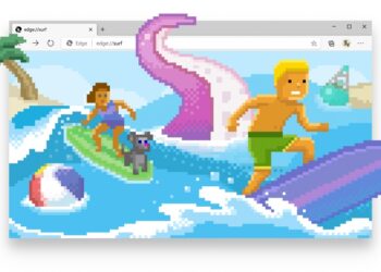 Microsoft Edge surfing game