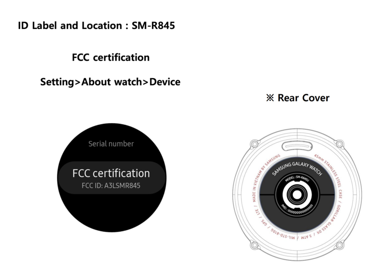 Samsung Galaxy Watch 2020 FCC 3