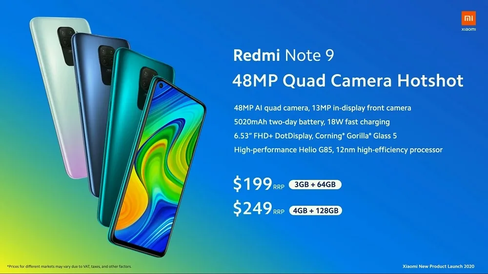 Xiaomi Redmi Note 9 price