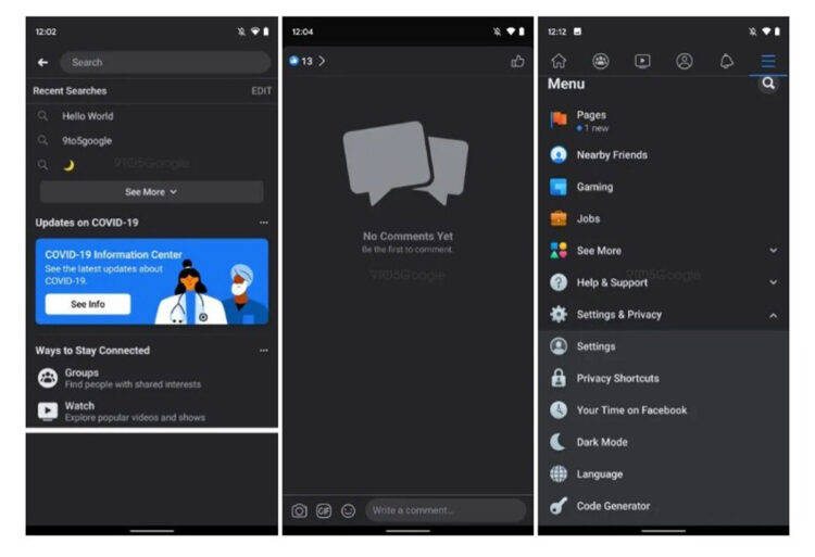 Facebook Dark Mode