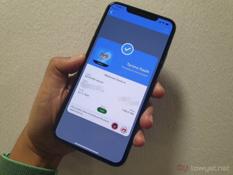 MySejahtera Check-In 2