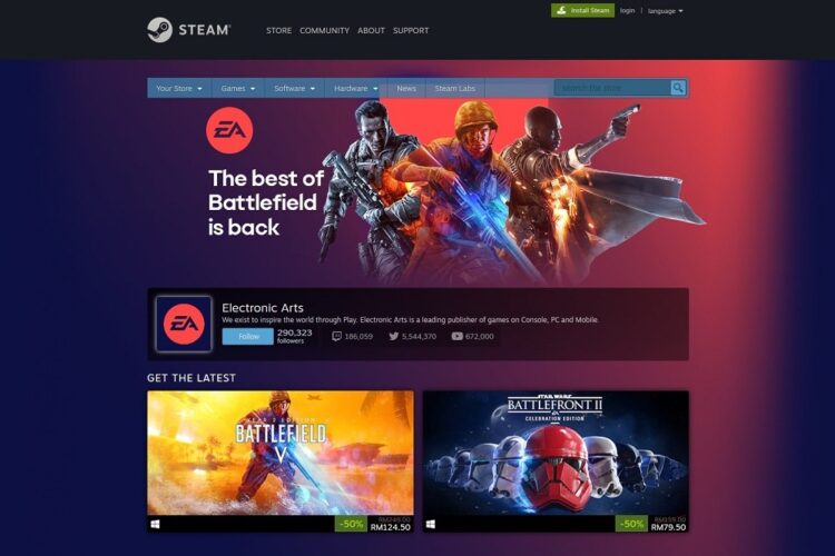 Steam EA battlefield