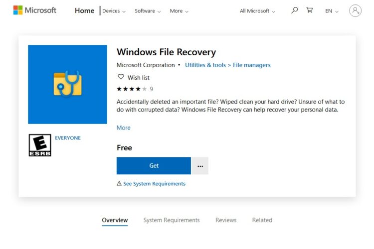 Windows File Recovery