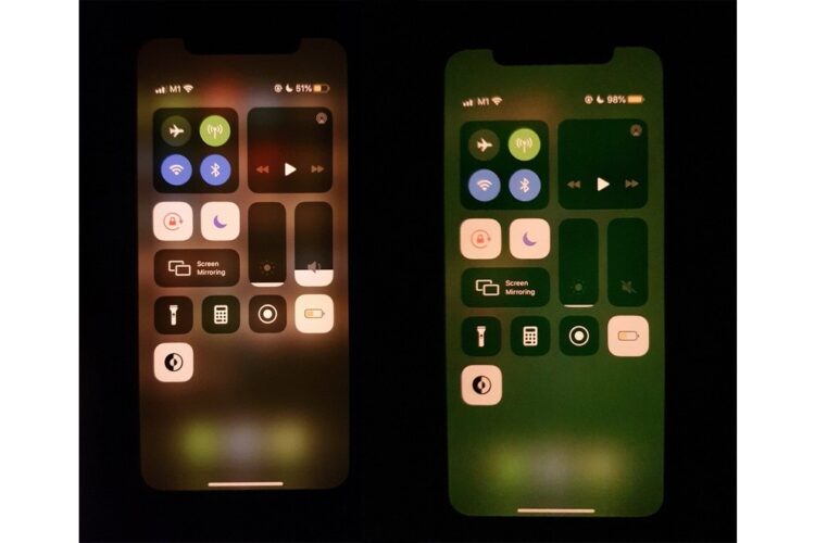 iPhone Green Tint