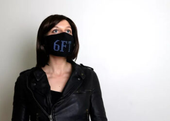 Fashion Designer Creates LED face mask charity